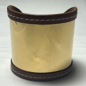 Michael Kors Gold and Brown Cuff Bracelet